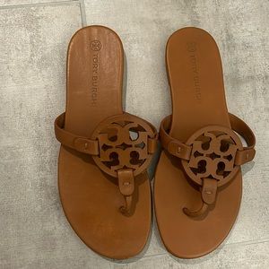 Tory Burch Brown Leather Sandals